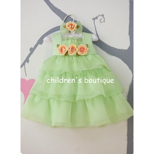 Infant Dress With Tiered Organza Layers