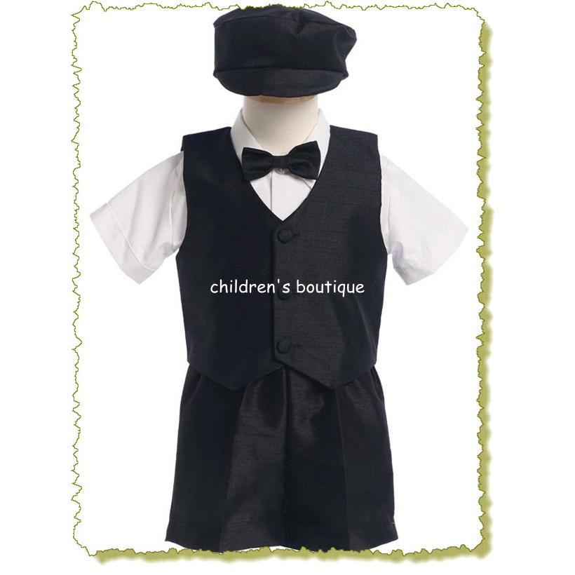 Poly Silk Vest And Shorts Toddler Boys Suit