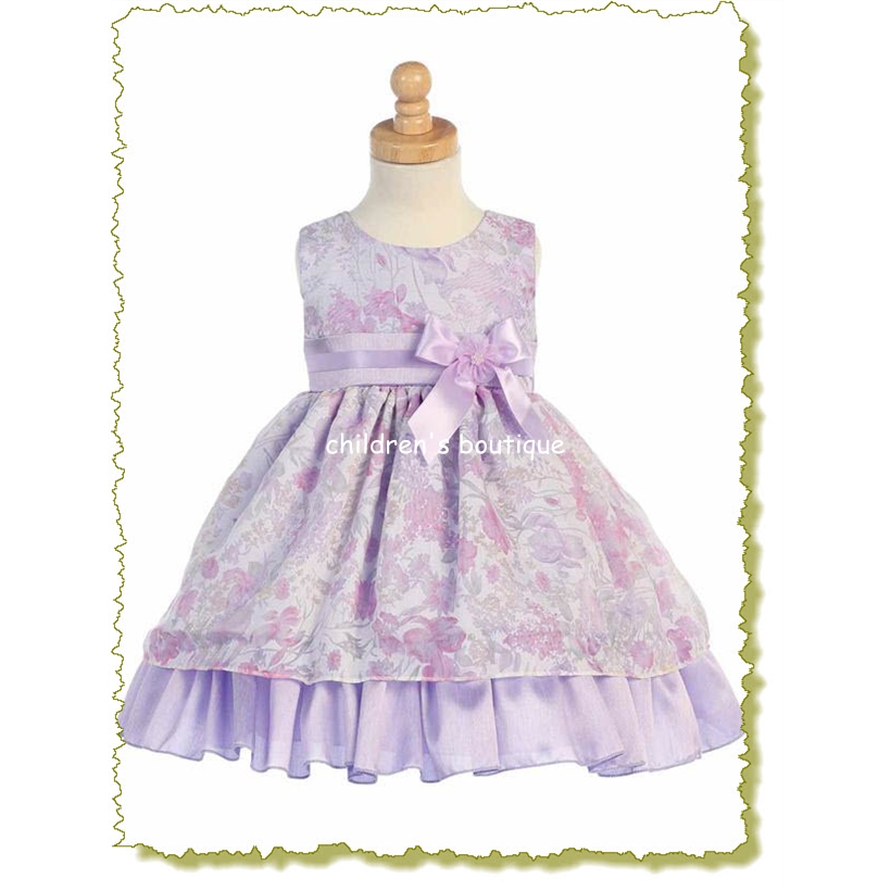 Floral Tencel Infant Formal Dress