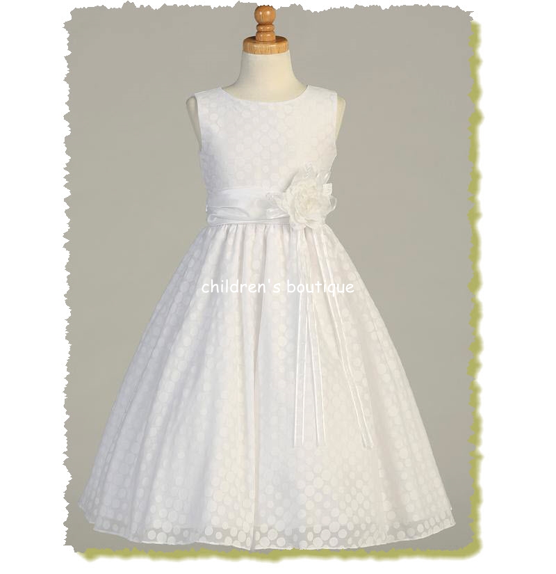 Polka-Dot First Communion Dress