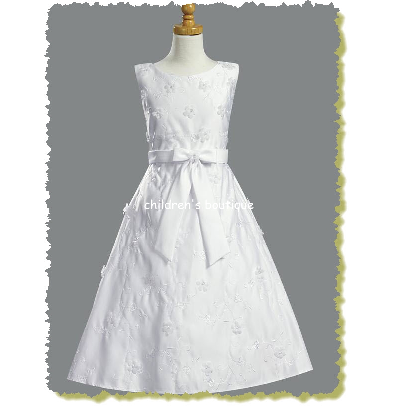 Satin A-Line Communion Dress