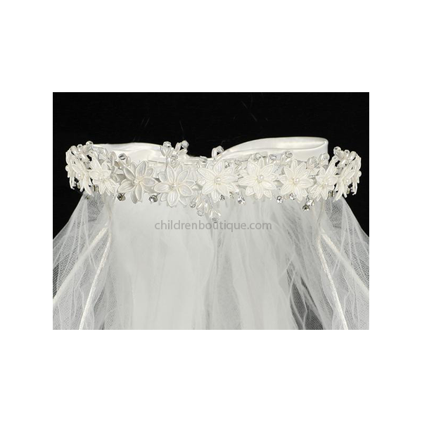 First Communion Veil With Flowers