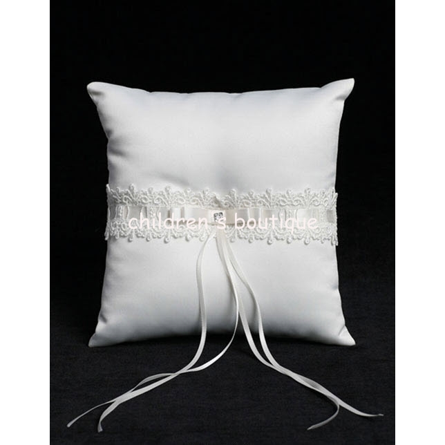 Lace & Satin Ribbon Pillow