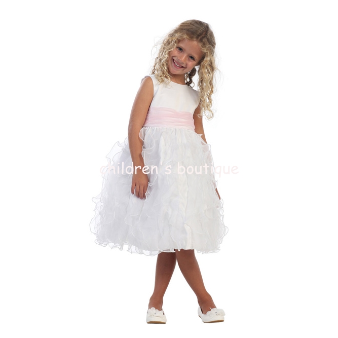 Feather-Like Organza Baby Formal Dress