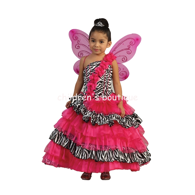 Zebra Ruffled Pageant Gown
