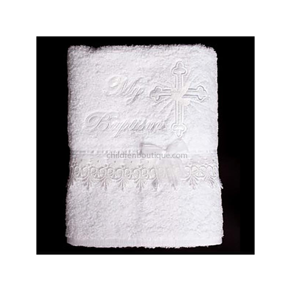 Embroidered Christening Towel