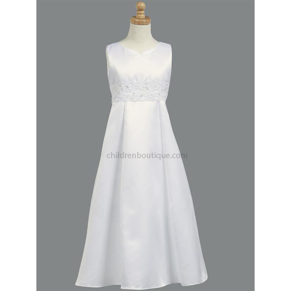 Satin A-Line Communion Dress