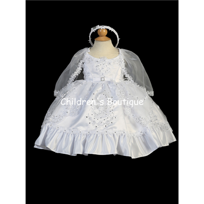 Girls Baptism Dress With Cape
