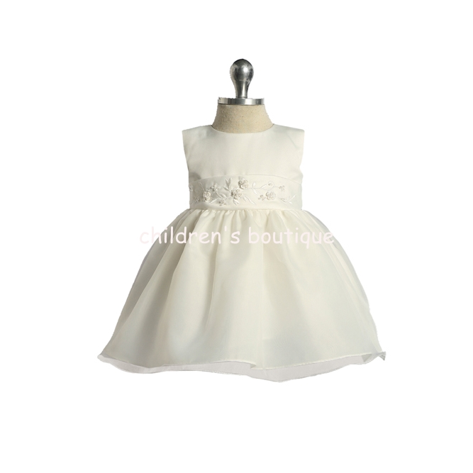 Elegant Infant Flower Girl Dress With Seed Pearls